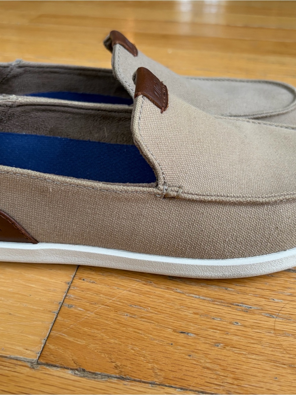 Olukai Canvas Slip-On Loafers for Men - Tan - Picture 2 of 4
